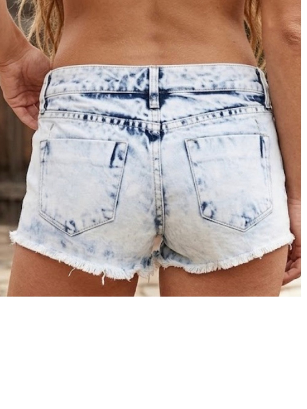 NARA Jean Shorts Short Low Rise Light Blue Wash size 2